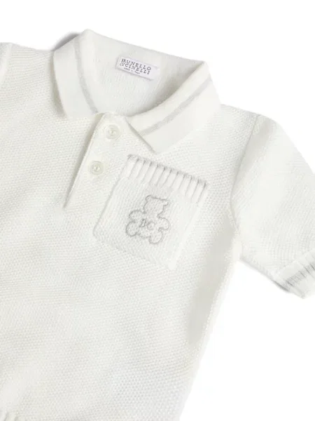 Koszulka polo dziecięca Brunello Cucinelli biała