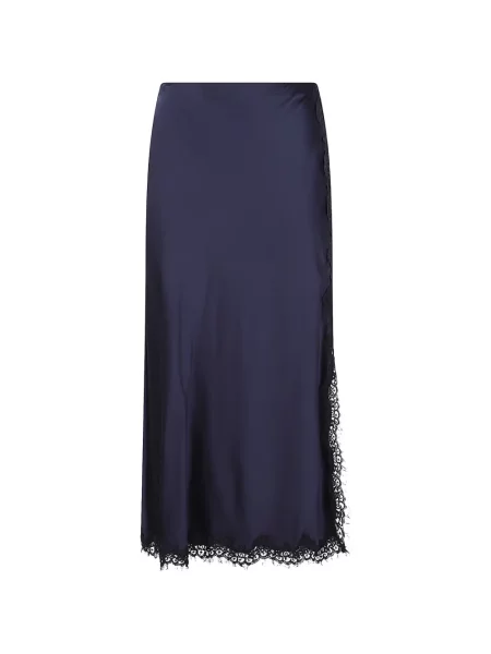 Saténové midi sukně Alice + Olivia modré