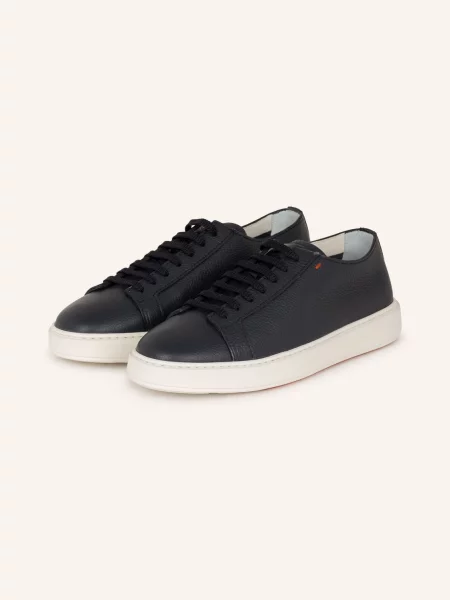 Santoni Sneakersy Clean Icon blau granatowe