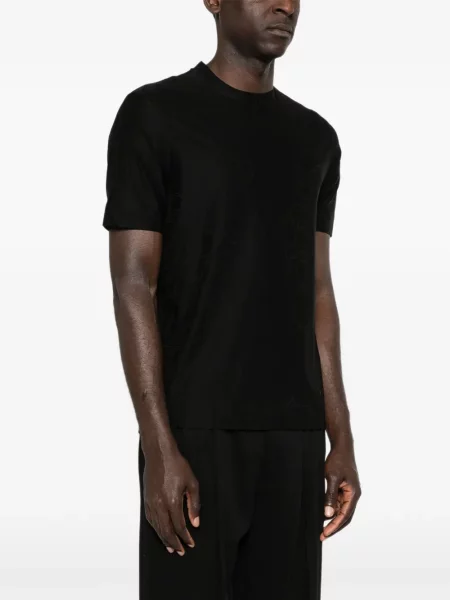Rövid póló Emporio Armani fekete