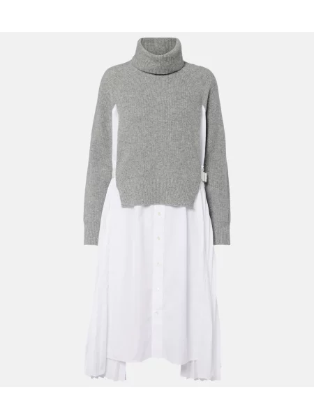 Rochie midi Sacai gri
