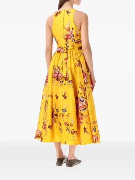 Rochie midi Zimmermann până la genunchi de costum galben