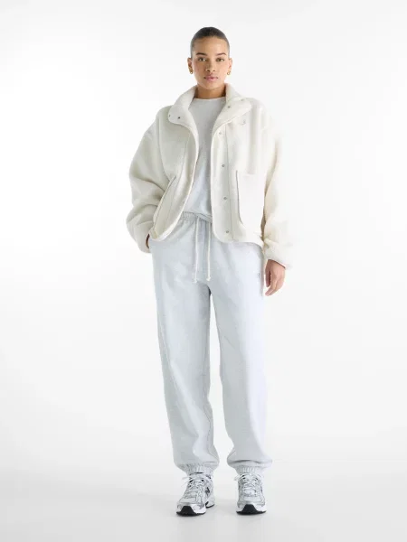 Демісезонна куртка New Balance High Pile Fleece фліс білий