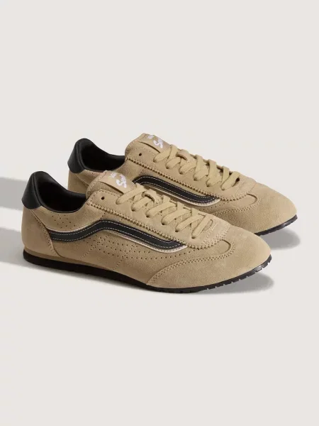 Vans Super Lowpro sneakers din piele întoarsă bej