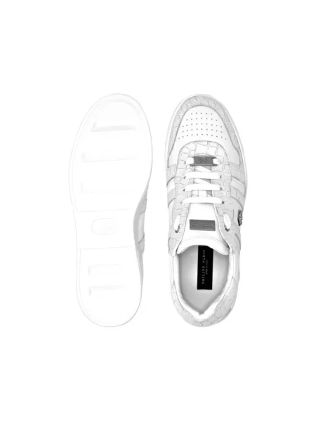 Sneakersy Philipp Plein skórzane białe