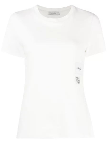 Тениска Goen.j с принт бяло