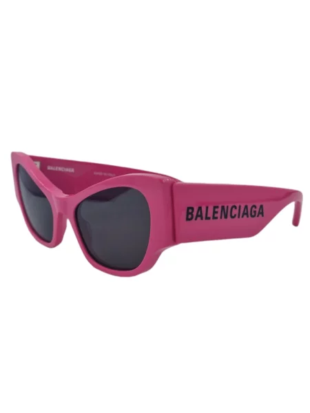 Lniane okulary przeciwsłoneczne Balenciaga różowe