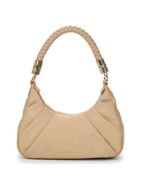 Chunky kabelka Love Moschino z ekologickej kože béžová