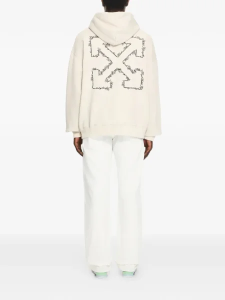 Șnur de strângere hanorac cu glugă Off-white alb