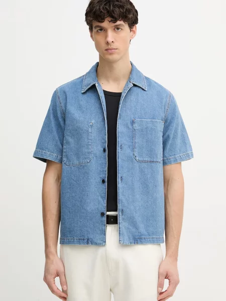 Marc O'Polo cămașă pentru bărbați cu albastru