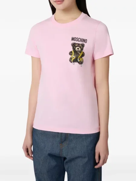 Ursuleț de pluș tricou Moschino din jerseu roz