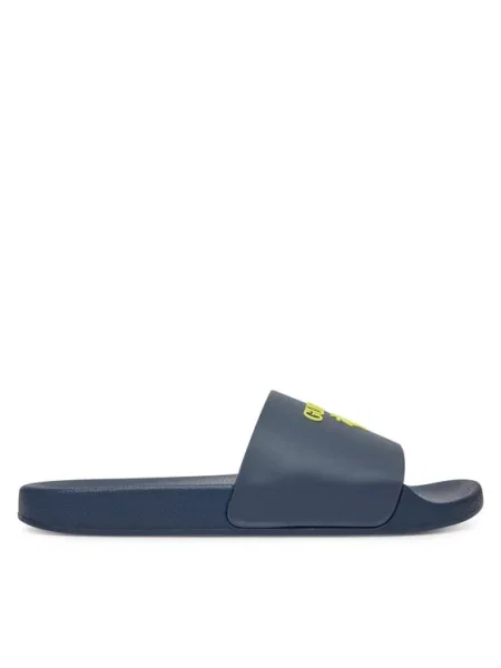 Guess klapki SLIDES PALMA granatowy