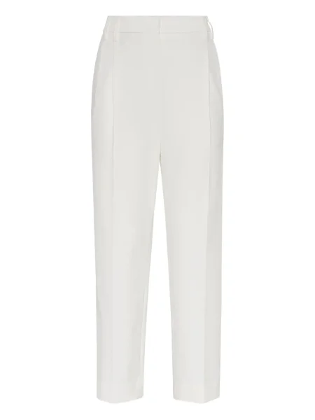 Decupat pantaloni Brunello Cucinelli alb