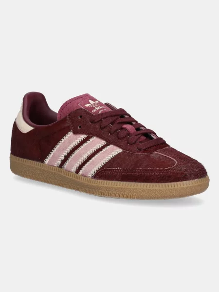 Δερμάτινα αθλητικά παπούτσια adidas Originals Samba OG W μπορντό