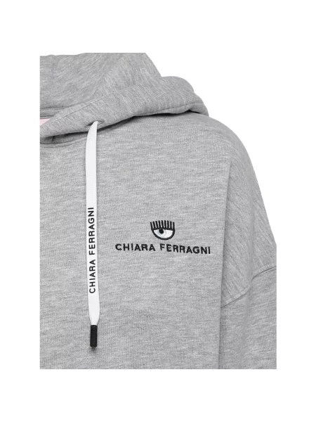 Bluza z kapturem Chiara Ferragni Collection z kapturem z logo szara