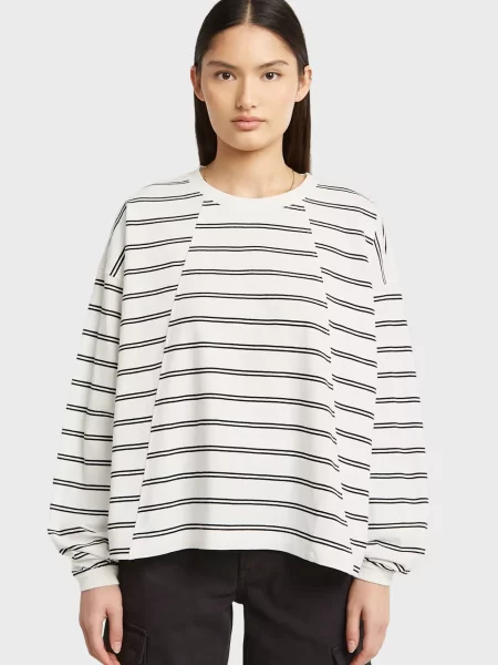 Смугастий светр G-star Raw білий