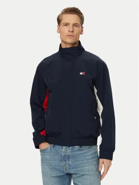 Tommy Jeans Demisezoninė striukė Tamsiai mėlyna