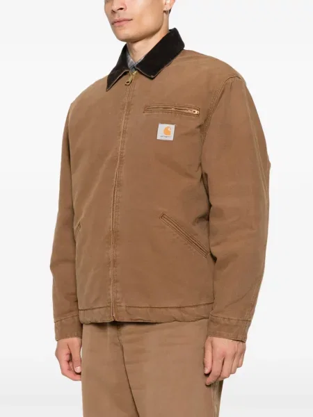 Manšestrová s límcem košilová bunda Carhartt Wip hnědá