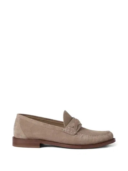 Loafersy Brunello Cucinelli zamszowe
