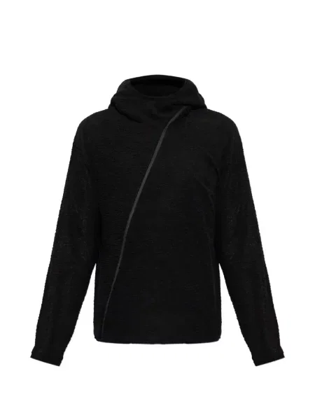 Hanorac cu glugă Post Archive Faction din fleece asimetric negru