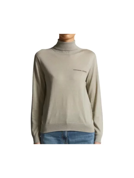 Sweter z golfem Peserico do golfa zielony
