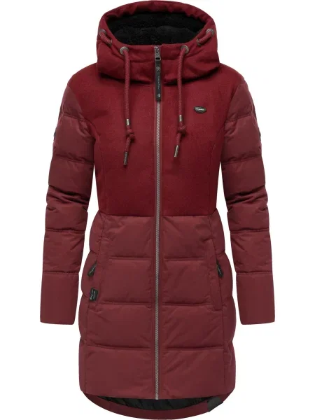 Ragwear Palton de iarnă Ashani roşu închis