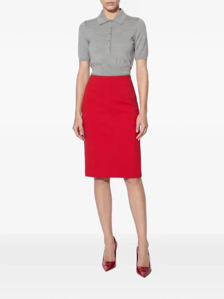 Πλεκτό polo Elisabetta Franchi γκρι