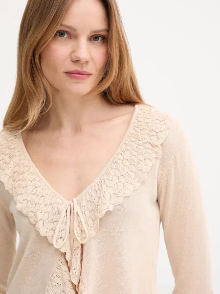 Кардиган із додаванням льону Hoss Intropia легкий бежевий