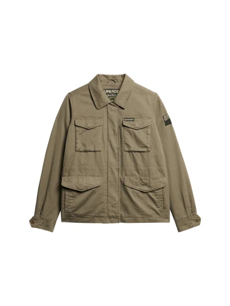 Superdry & Co Prechodná bunda koňaková / olivová / čierna biela