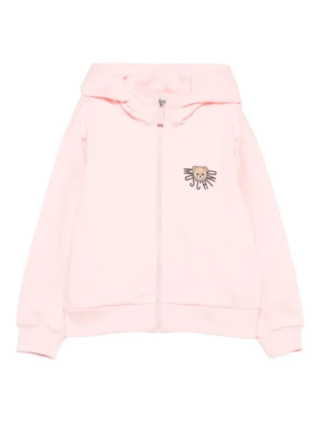Bluza z kapturem dziecięca Moschino różowa