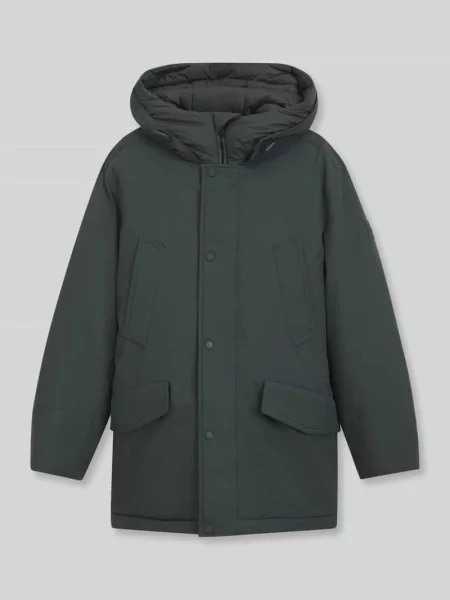 Parka o kroju regular fit z kapturem model Boss Orange oliwkowa