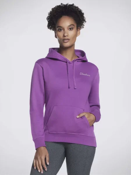 Худі Skechers Signature бавовна/поліестер фіолетовий