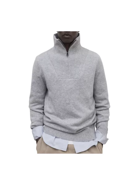 Sweter Ecoalf wełniany szary