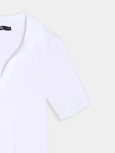 Боді з комірцем білий