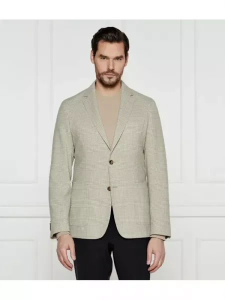 BOSS BLACK De lână sacou negru