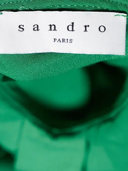Rochie midi Sandro plic verde