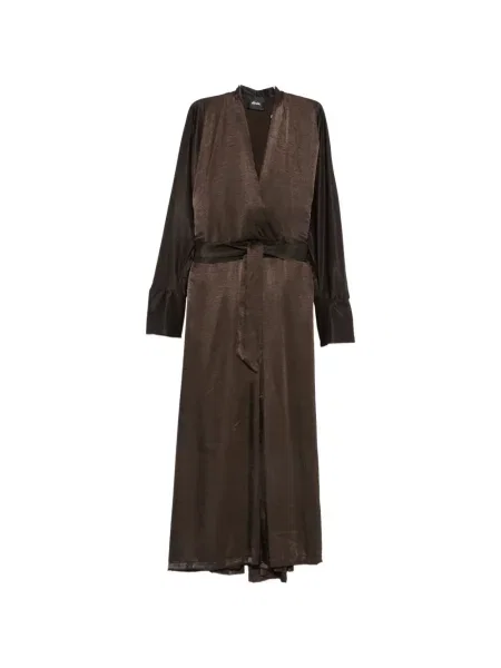 Cu centură rochie midi Dixie plic maro