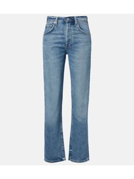 Proste jeansy Citizens Of Humanity z wysoką talią niebieskie