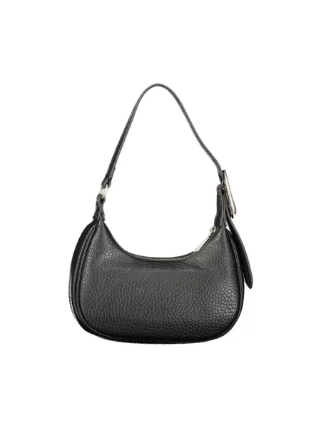 Lniana torebka Valentino Bags czarna