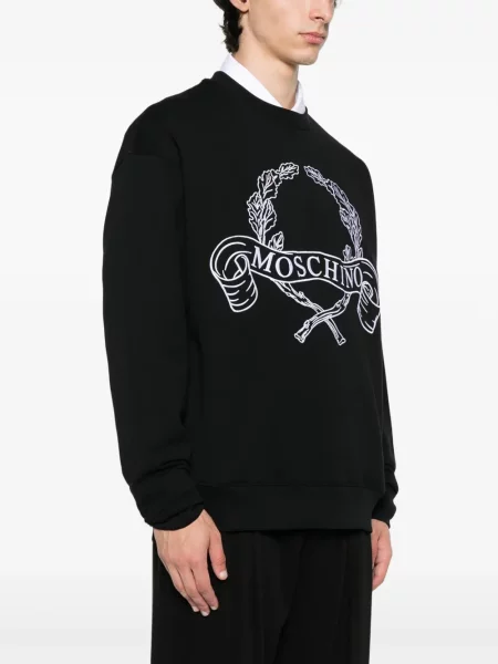 Hanorac Moschino cu broderie negru