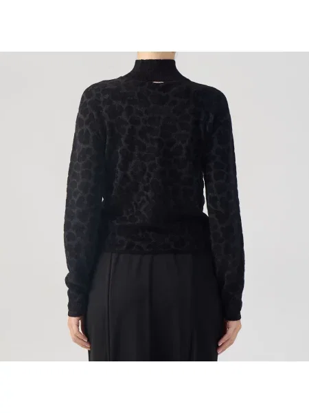 Sweter Just Cavalli żakardowy czarny