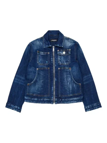 Kurtka jeansowa dziecięca Dsquared2 niebieska