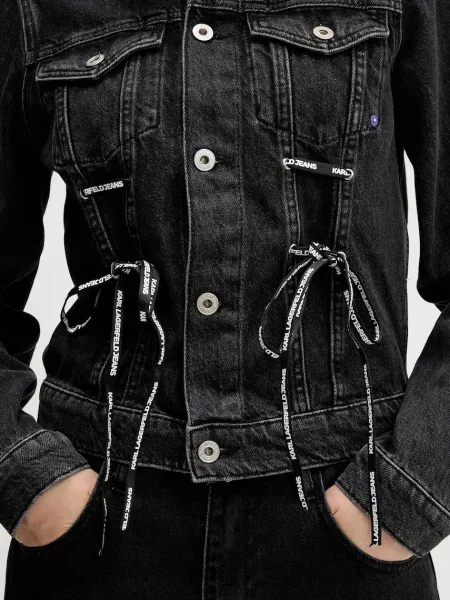 Джинсовая куртка Karl Lagerfeld Jeans черная