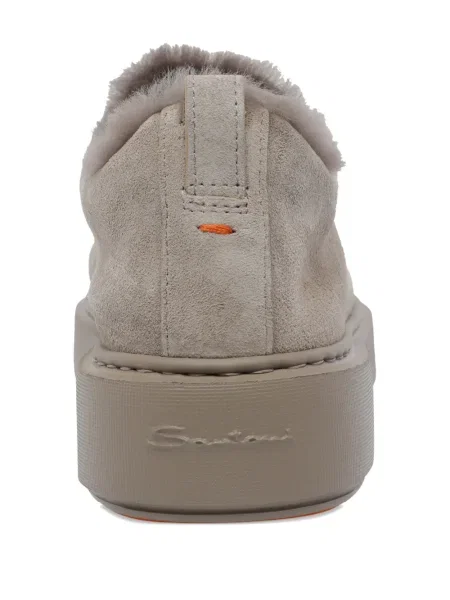 Sneakerși Santoni din piele de căprioară