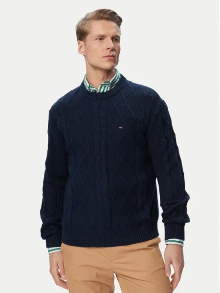 Tommy Jeans Megztinis Tamsiai mėlyna