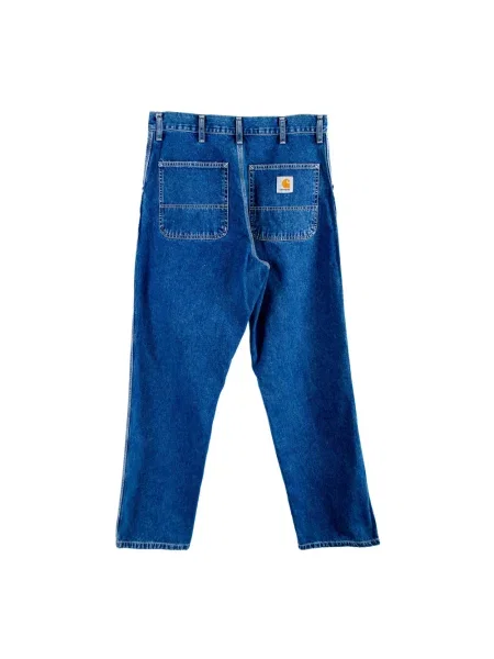 Jeansy straight leg Carhartt Wip niebieskie