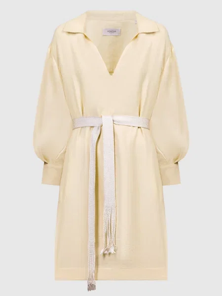 Сукня з льону Agnona жовта