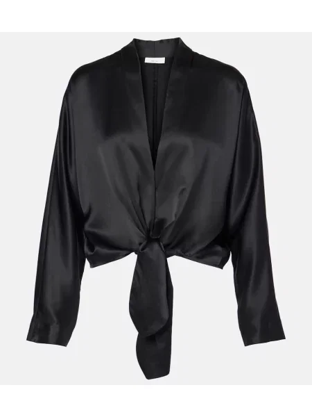 Jedwabny top The Sei czarny