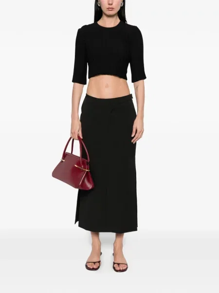 Tricou Sportmax cu nervuri negru