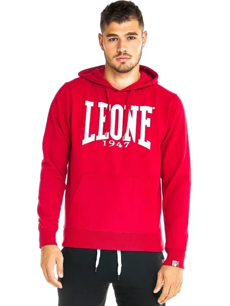 Leone Apparel Bluzy z kapturem czerwona